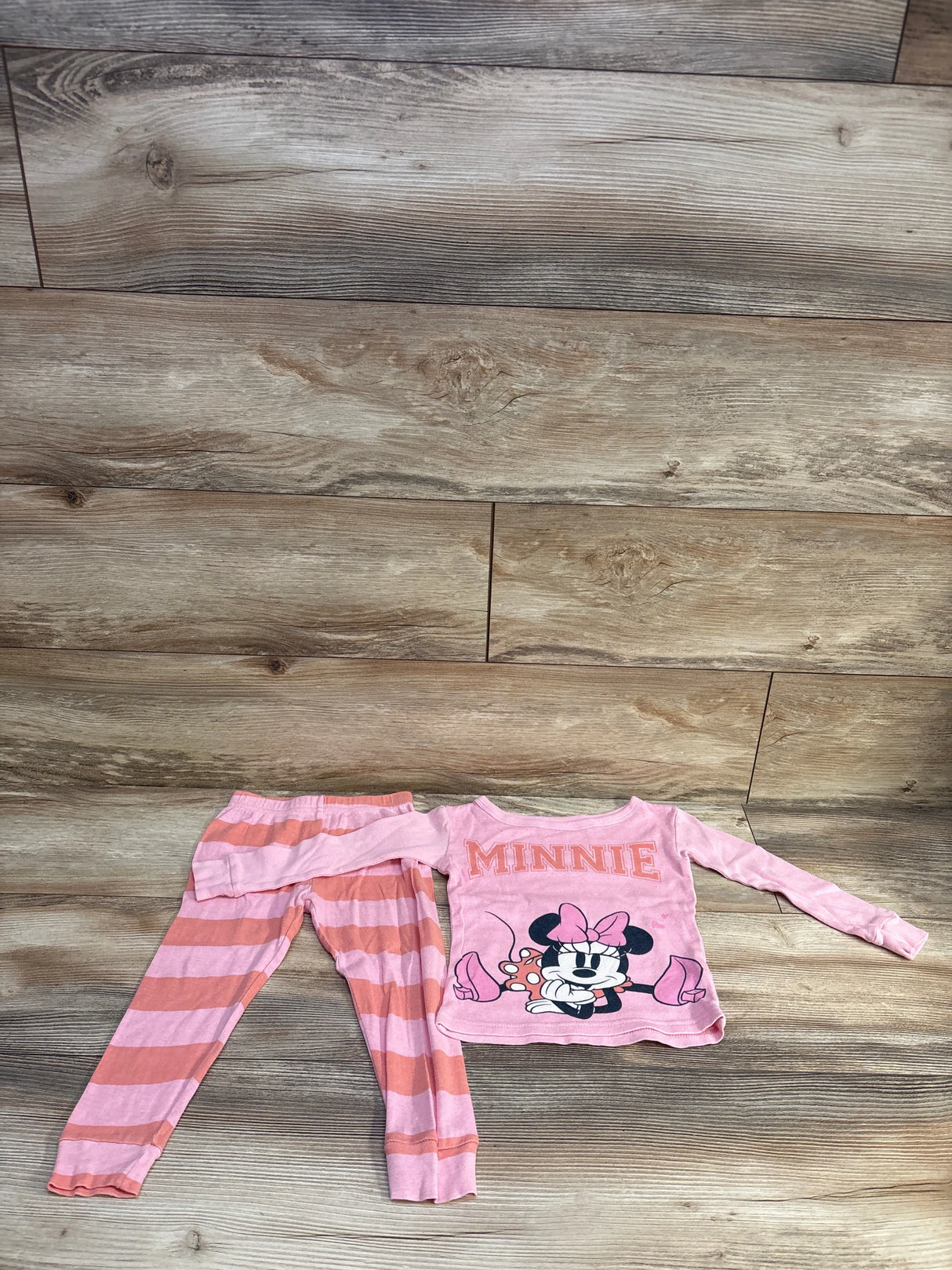 Disney Junior 2pc Minnie Mouse Pajama Set Pink sz 3T