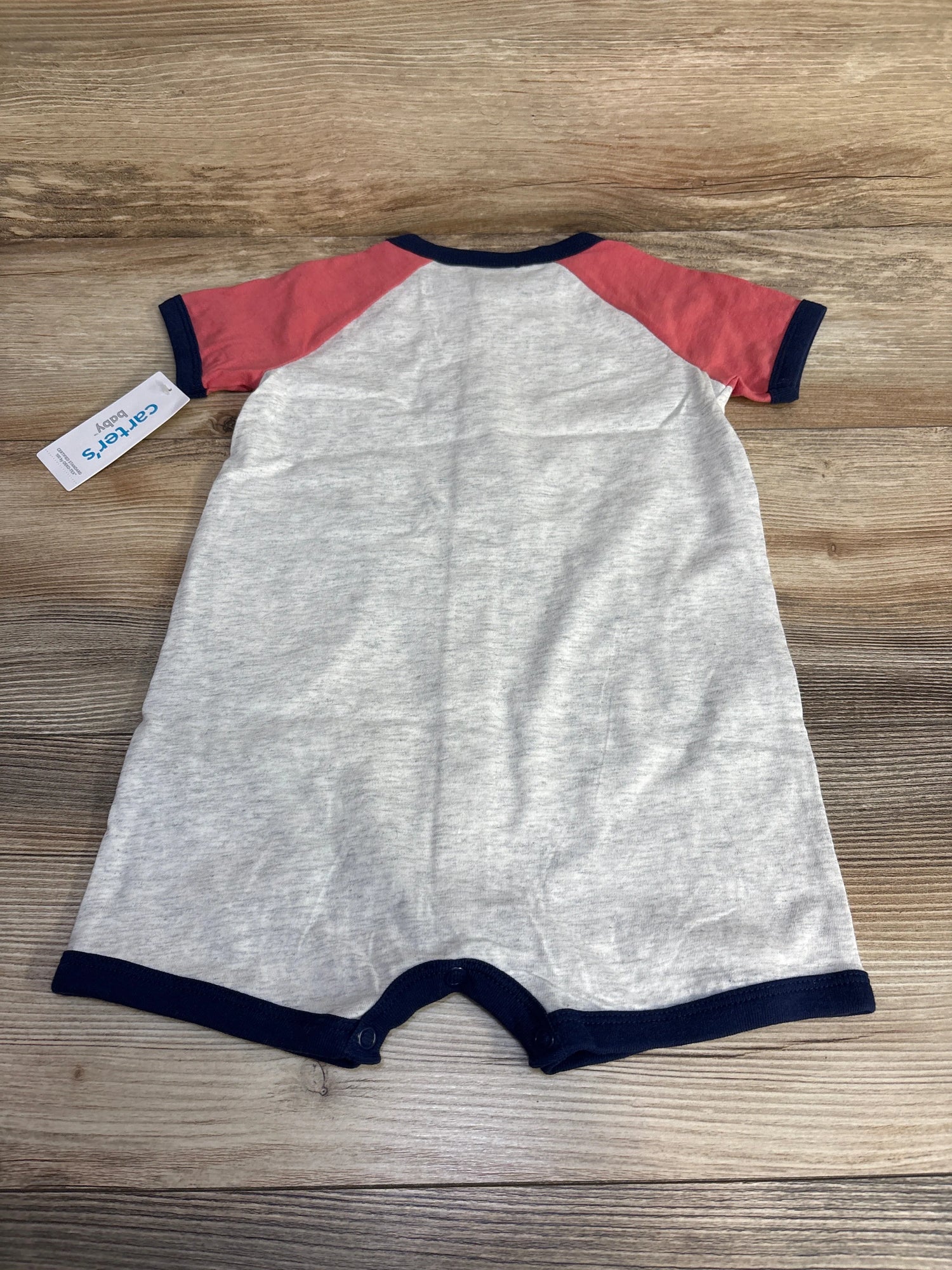 NEW Carter's Shortie Romper Red/Grey sz 24m - Me n Mommy To Be