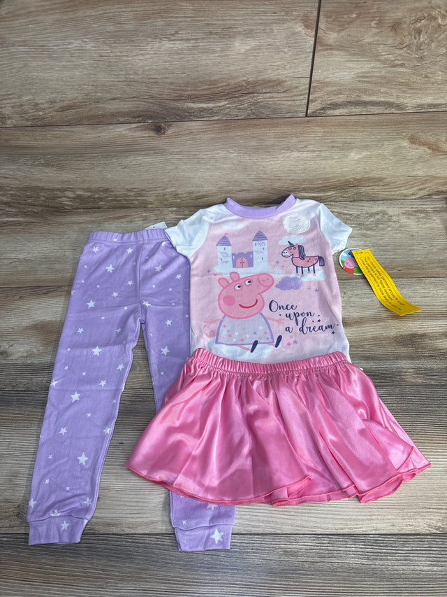 NEW Peppa Pig 3pc Pajama Tutu Set White sz 3T - Me n Mommy To Be