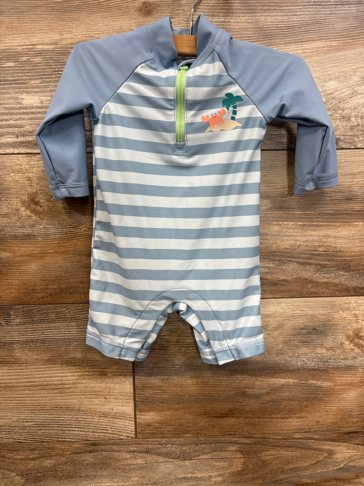 Carter's 1pc Crab Rash Guard Swimsuit Blue sz 3m
