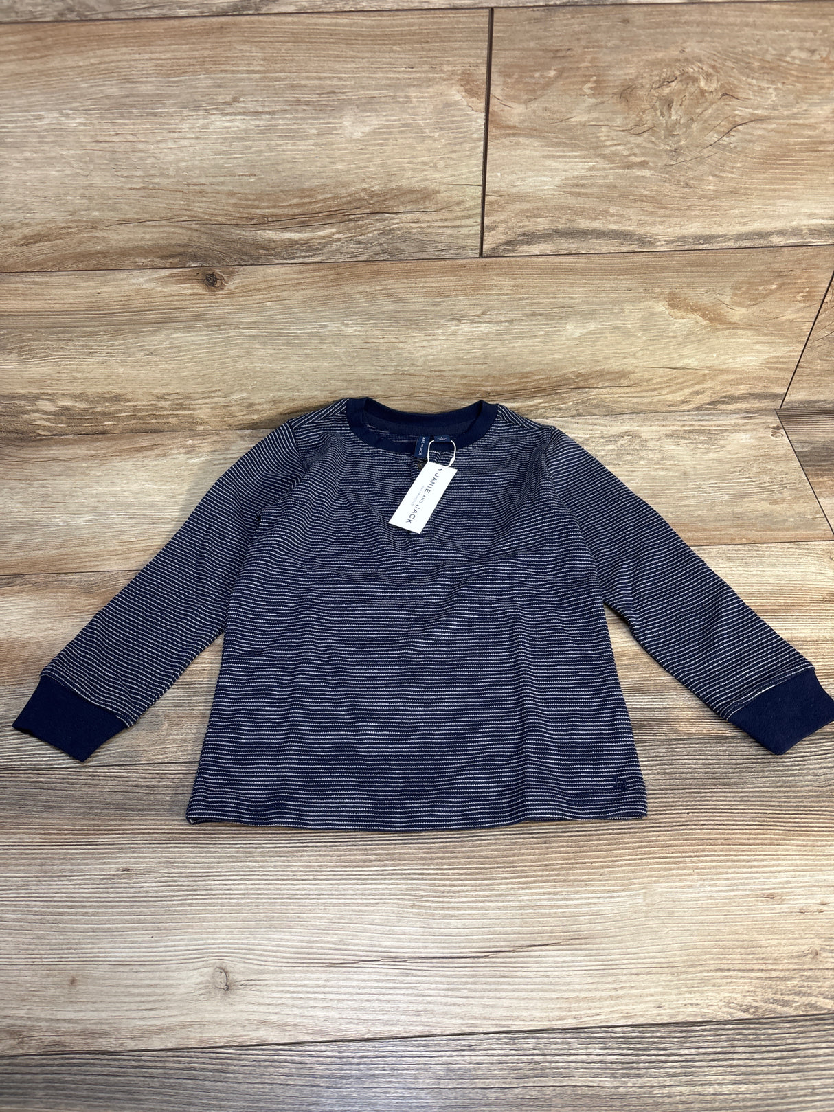 NEW Janie & Jack Striped Henley Tee in Merchant Marine sz 4T