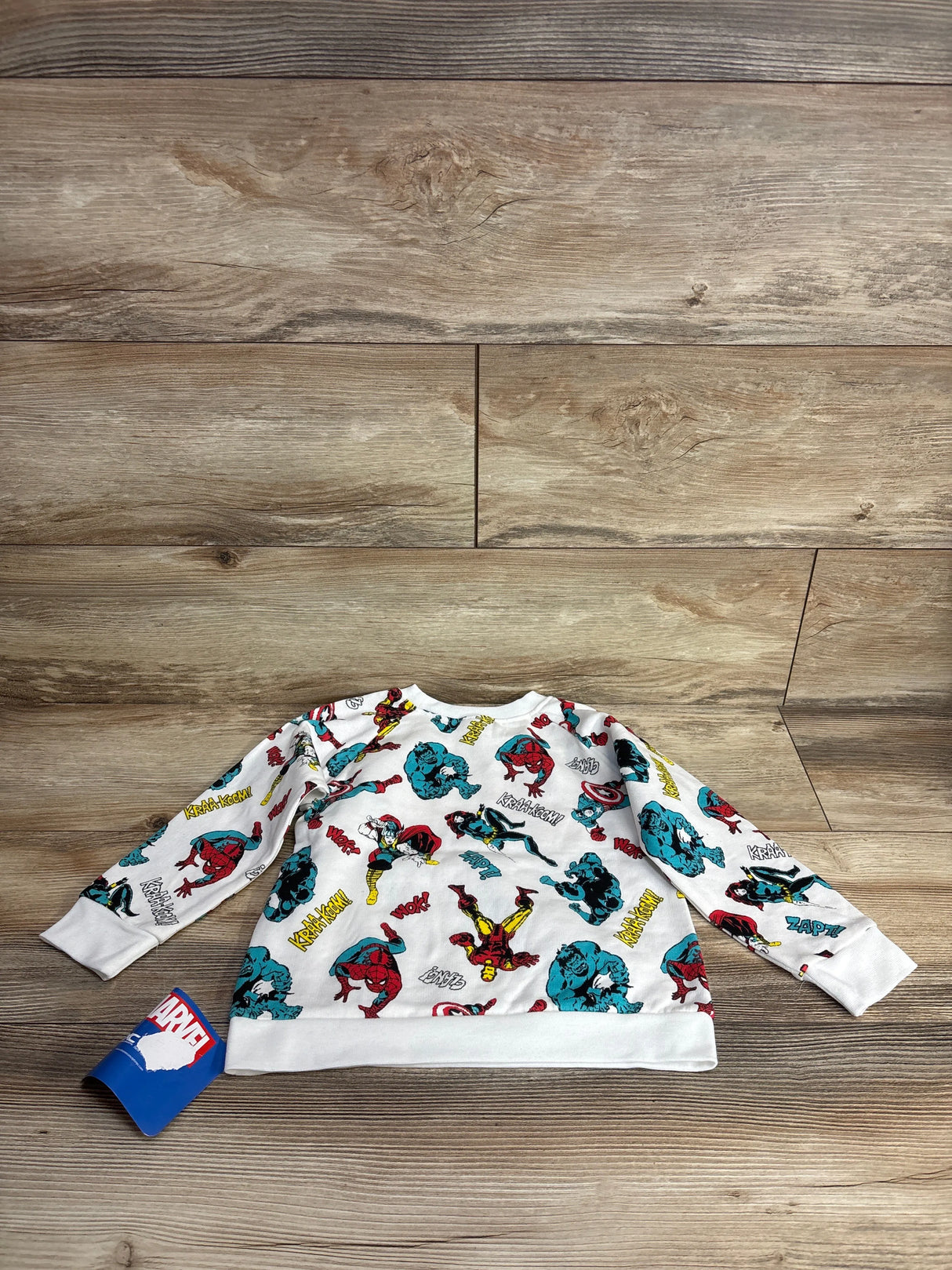 NEW Marvel Comics Sweatshirt White sz 4T
