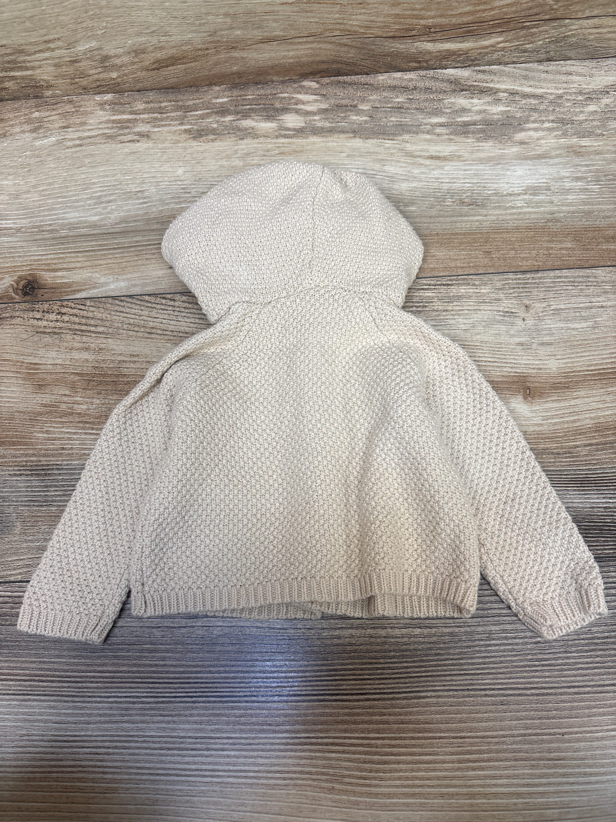 Modern Moments Knit Button-Up Hooded Cardigan Beige sz Newborn
