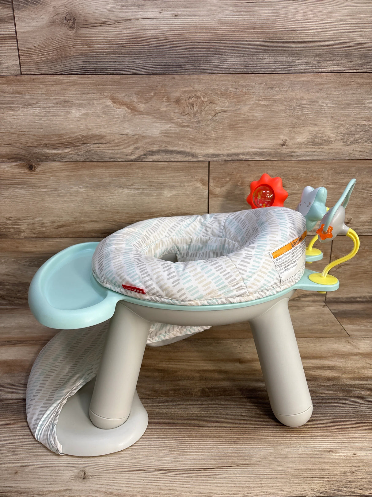 Skip Hop Silver Lining Cloud 2-in-1 Sit-Up Chair & Activity Seat, White/Blue