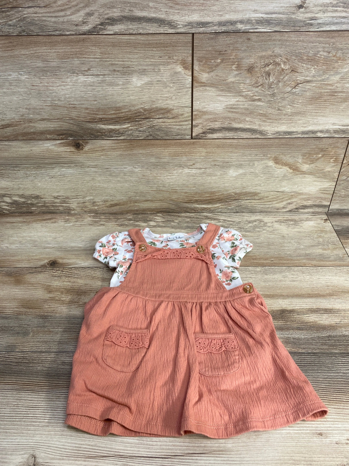 Nicole Miller 2pc Floral Bodysuit Set White sz 24m