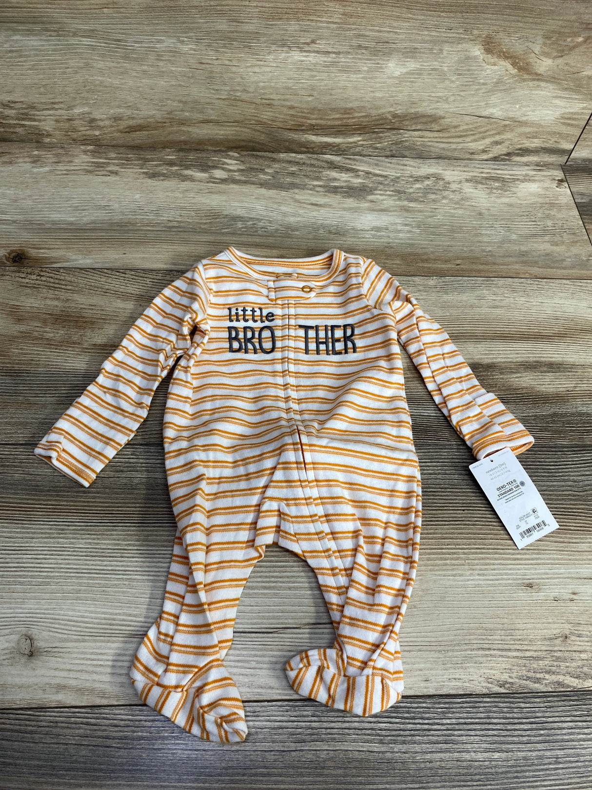 NEW Just One You 'Little Brother' Sleeper Orange sz Newborn