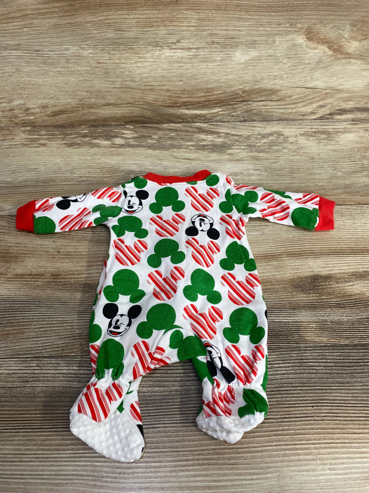 Disney Amazon Essentials Christmas Mickey Mouse Sleeper White sz Preemie