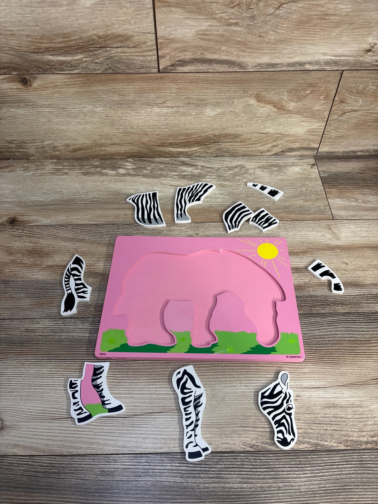 Lakeshore Wooden Zebra Puzzle 10pc