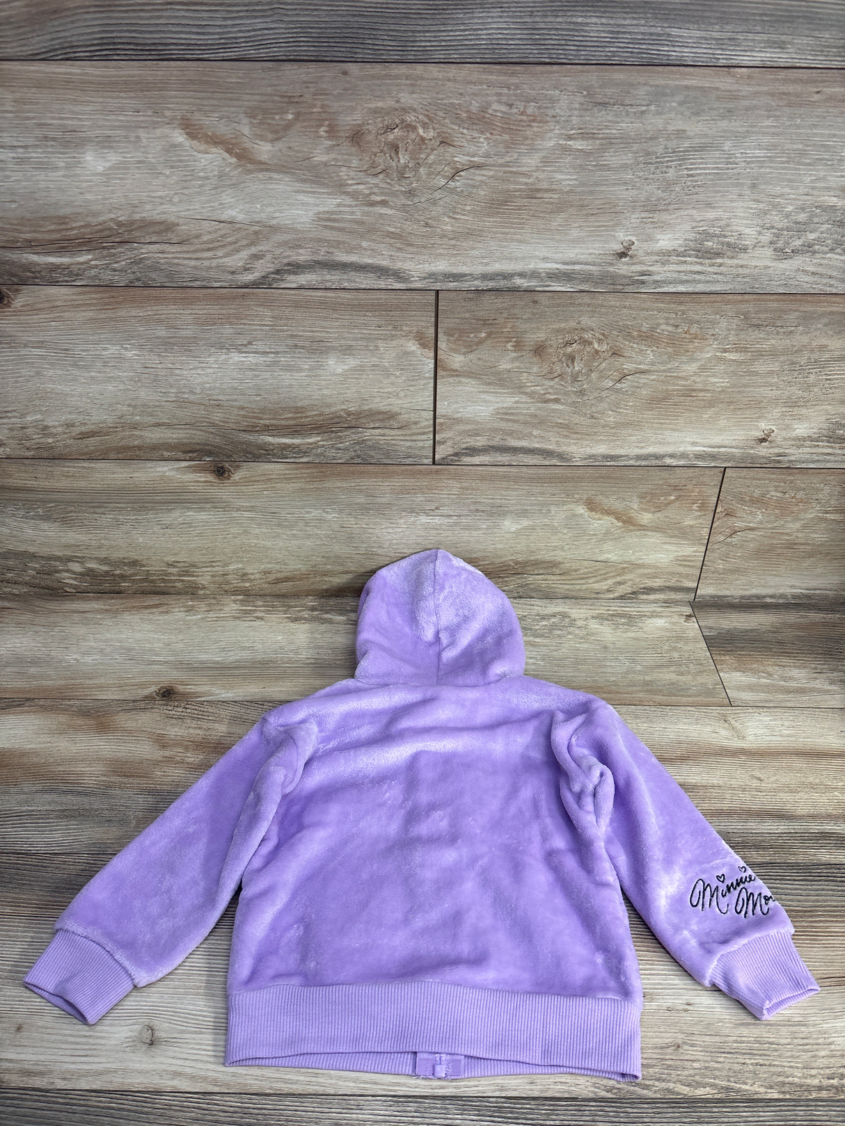 Disney Minnie Mouse Plush Full Zip Jacket Lilac sz 3T