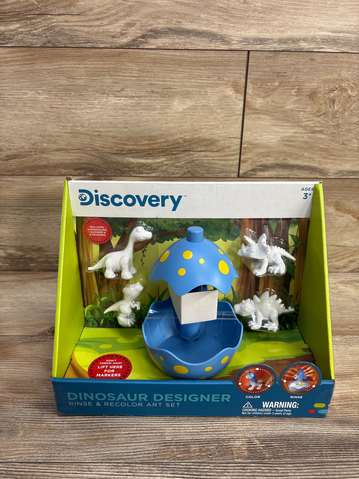 NEW Discovery Dinosaur Designer Rinse & Recolor Art Set