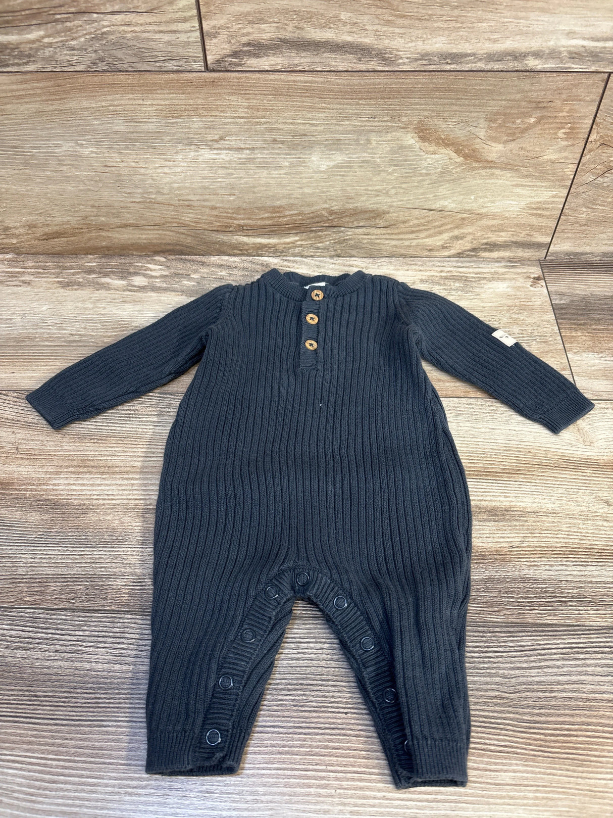 Carter's Ribbed Henley Knit Coverall Light Blue sz 3m