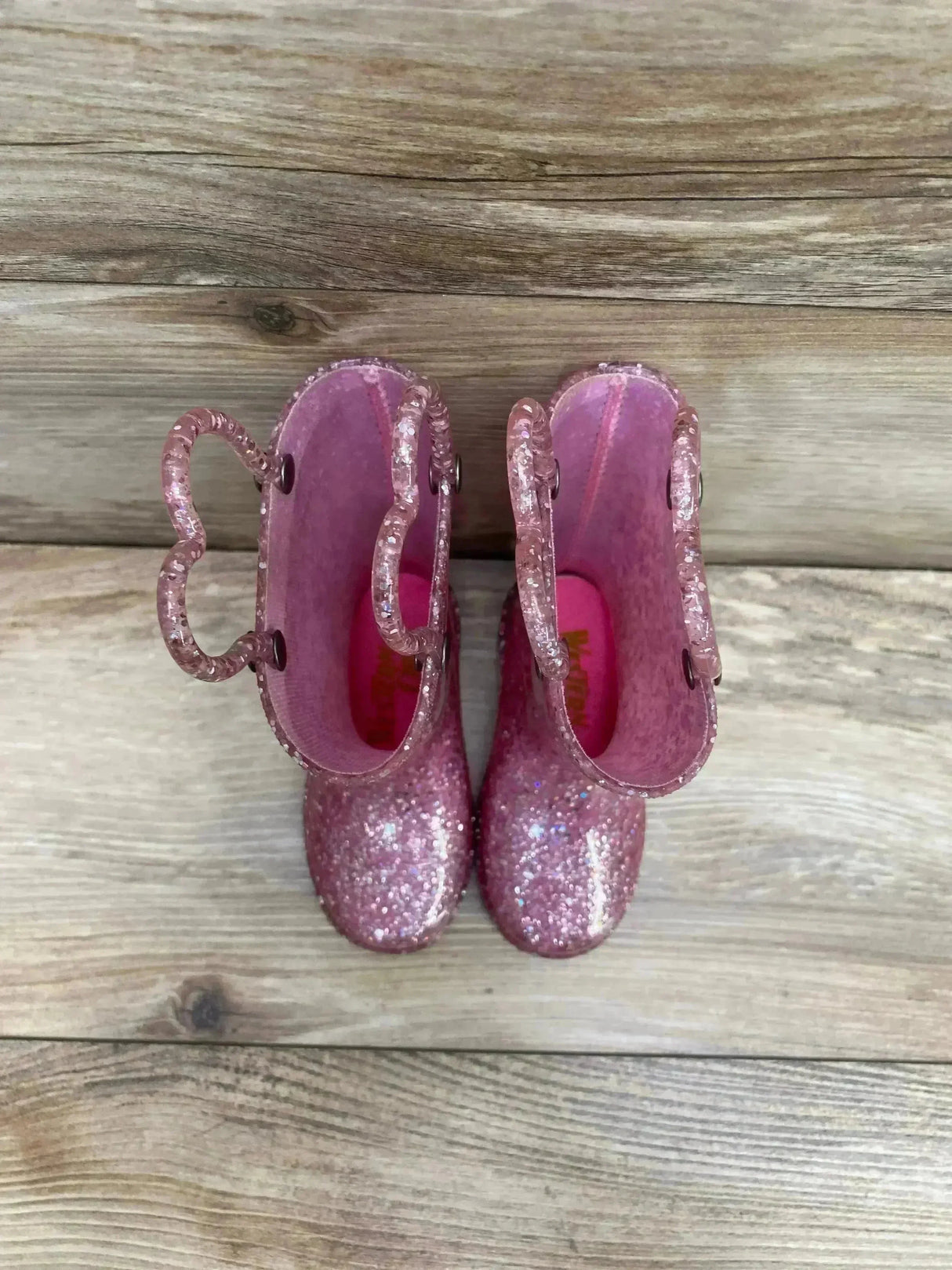 Western Chief Pink Glitter Light Up Rain Boots Sz 5c - Me n Mommy To Be