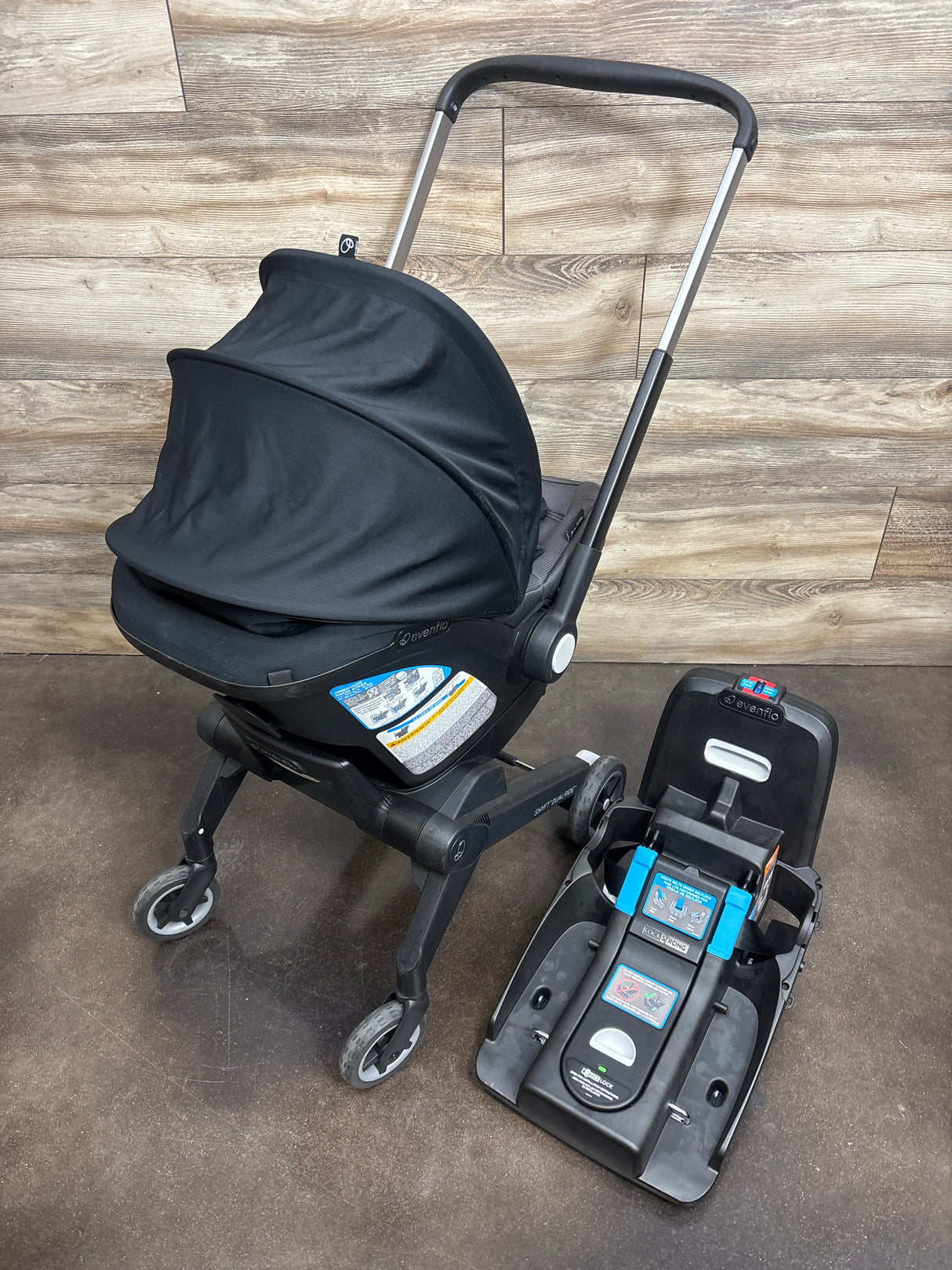 Evenflo Shyft DualRide Travel System in Boone Grey