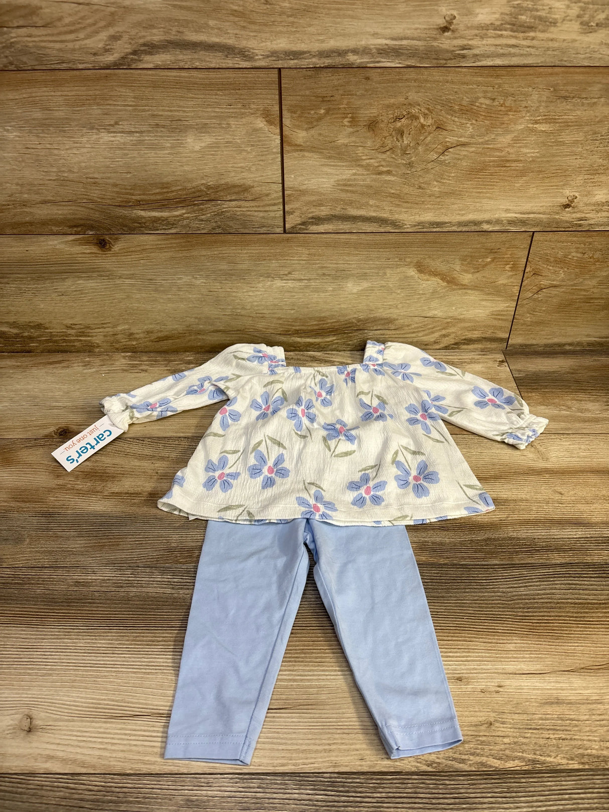 NEW Just One You 2pc Long Sleeve Shirt & Leggings Set White sz 12m