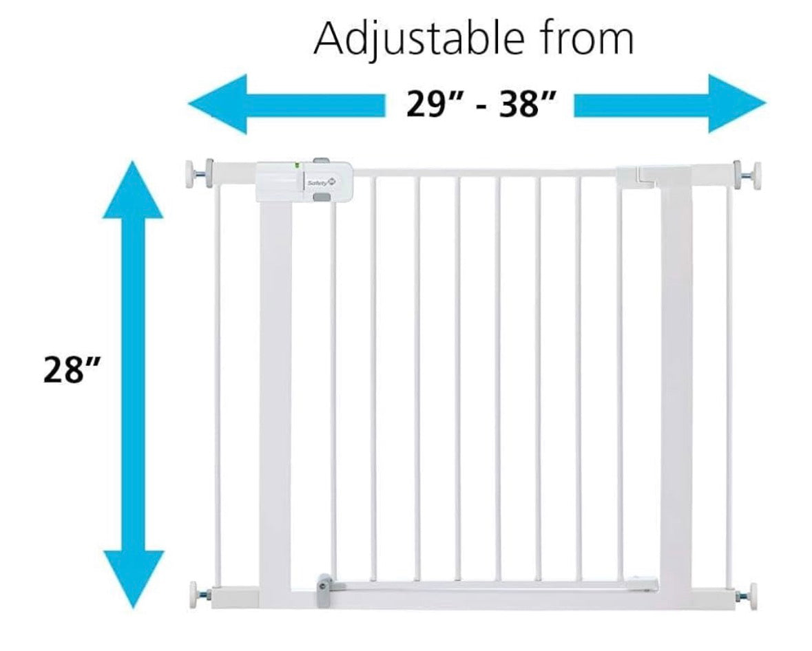 NEW Safety 1st Easy Install Walk Through Gate White 29''-38''