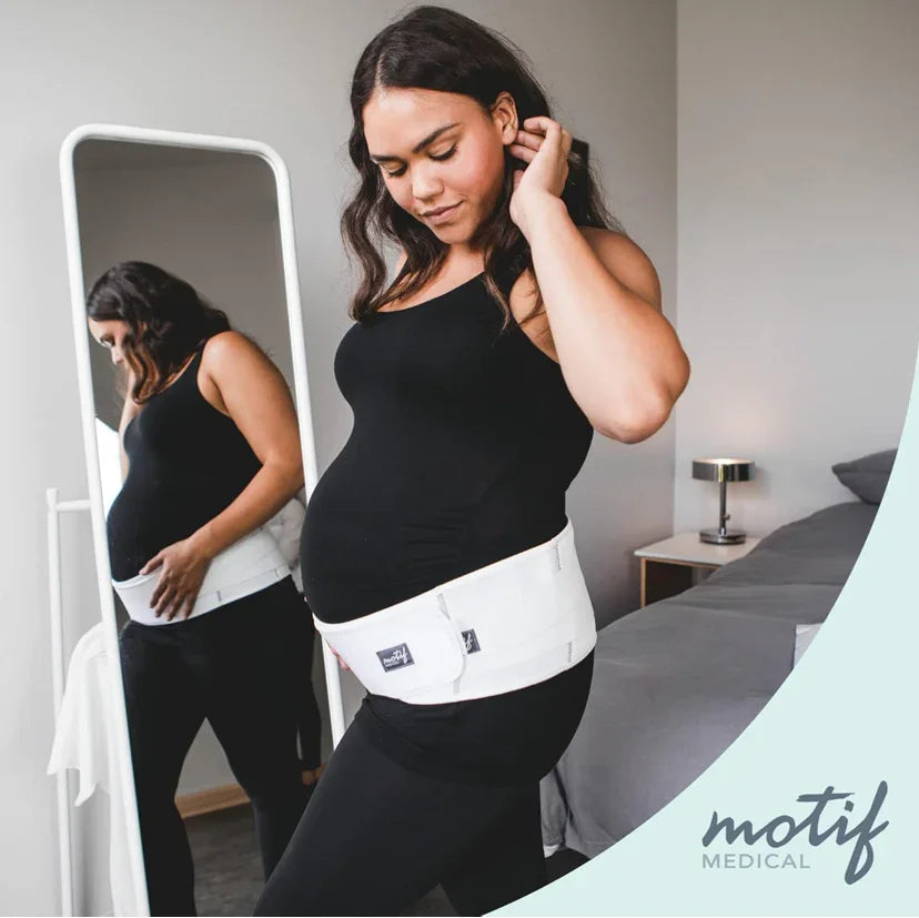 NEW Motif Pregnancy Back Brace White sz Medium
