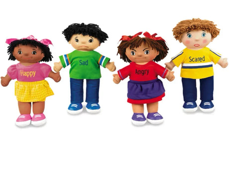NEW Lakeshore 4pc Feelings & Emotions Washable Dolls - Me n Mommy To Be