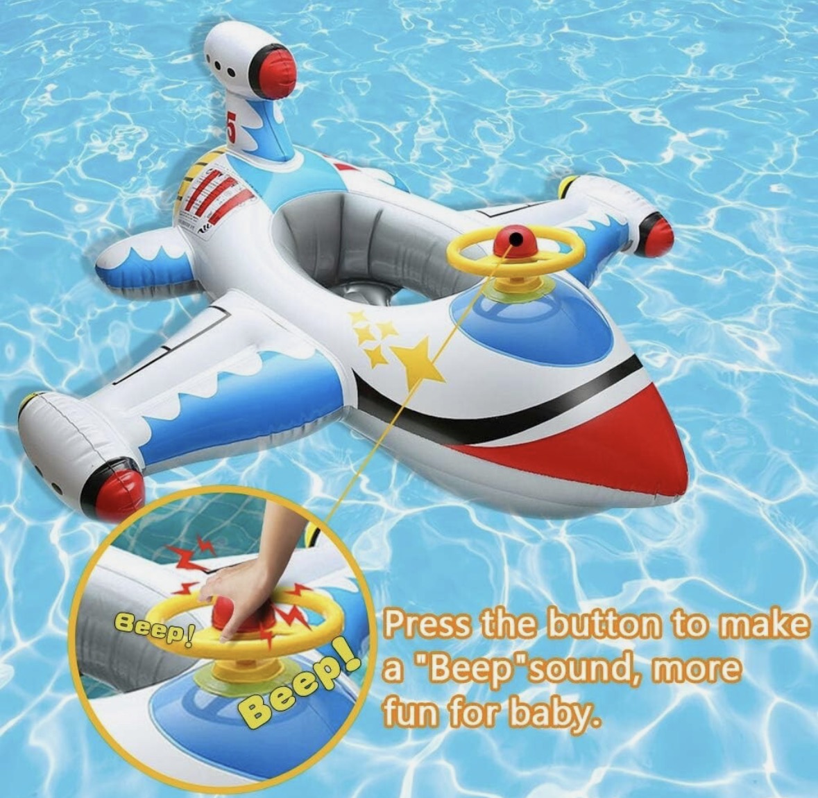 NEW Nuevo Inflatable Aircraft Yacht Pool Float 3+