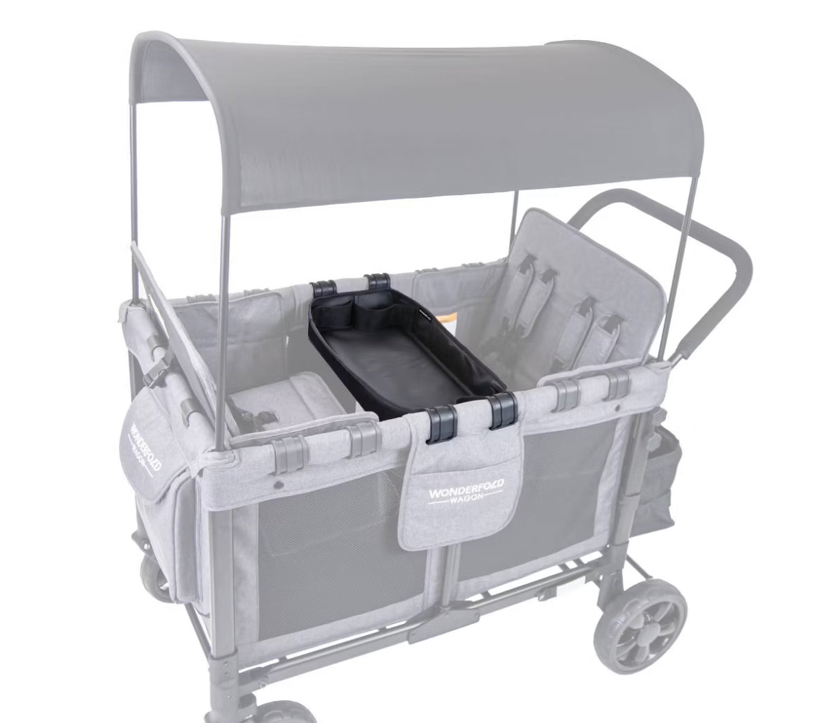 NEW WONDERFOLD W4 Elite Stroller Wagon with Snack Tray - Black