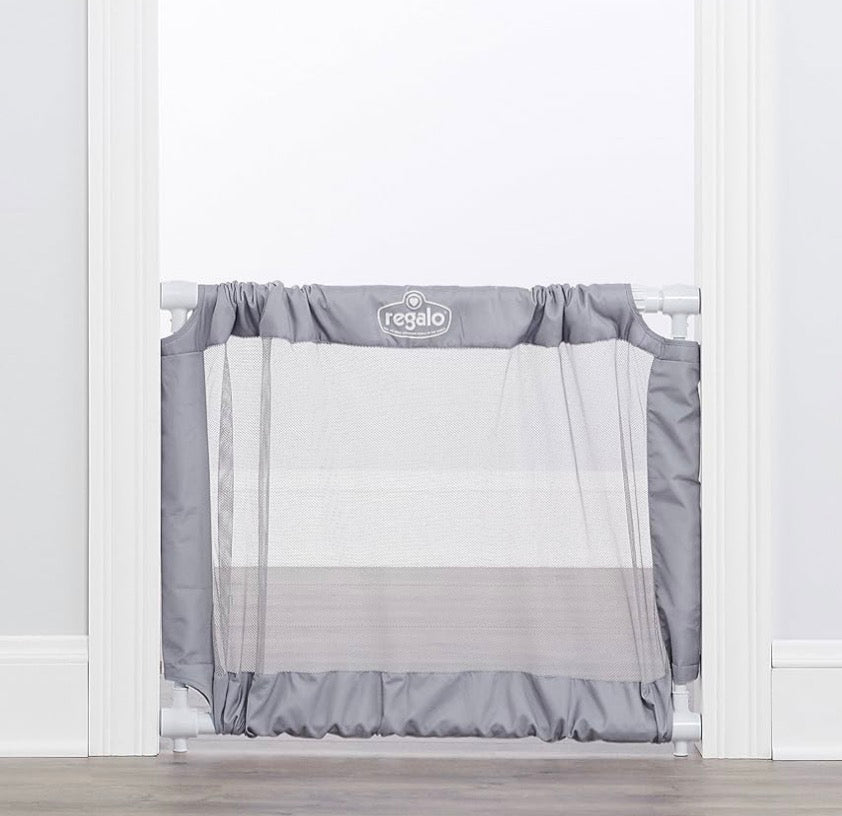 Regalo Expandable Mesh Safety Gate Grey 27.5-50”