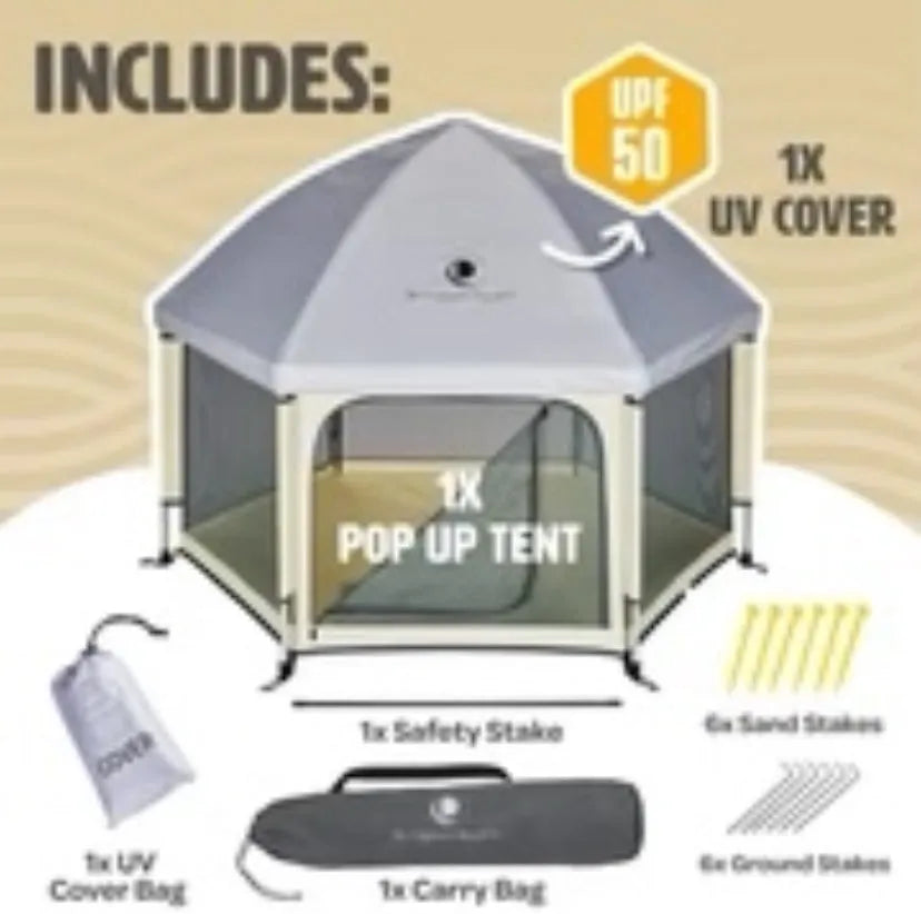 NEW The California Beach Co. Pop 'n Go Playpen - Me n Mommy To Be