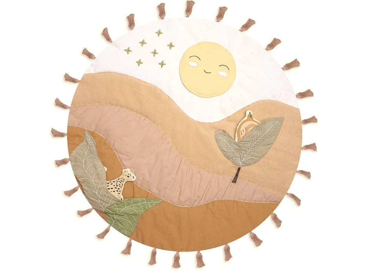 NEW Crane Baby Cotton Quilted Activity Playmat - Kendi Desert Sunset