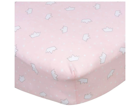 NEW Gerber Fitted Crib Sheet, Princess Crowns Pink - Me n Mommy To Be