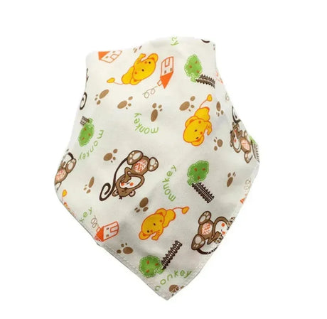 NEW Noah & Bella Monkey Cartoon Cotton Triangle Bandana Bib - Me n Mommy To Be