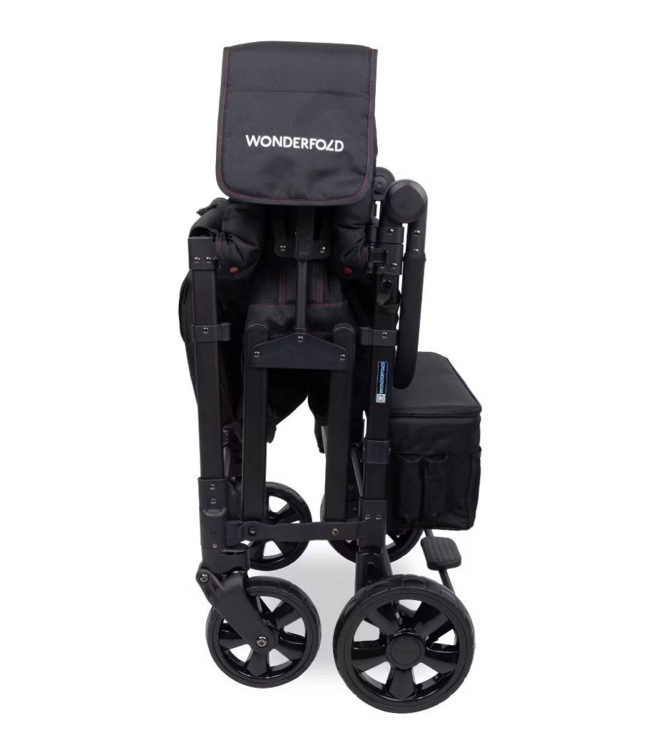 NEW WONDERFOLD W4 Elite Stroller Wagon with Snack Tray - Black