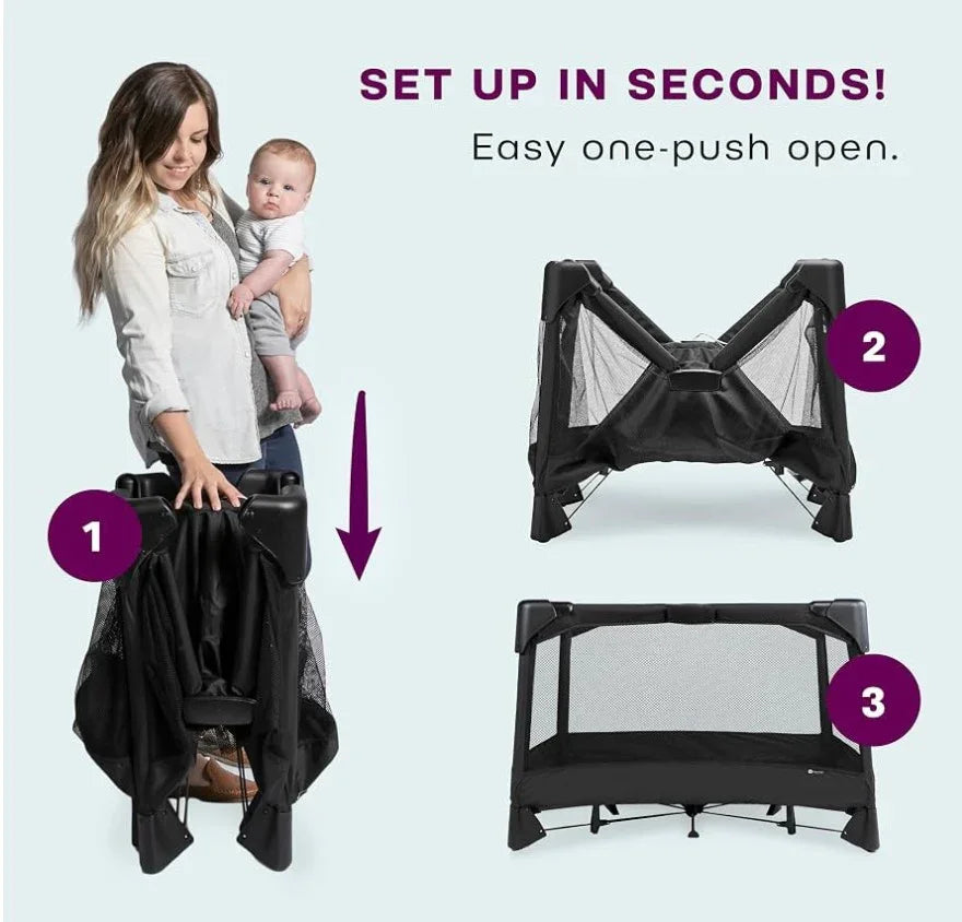 NEW 4moms Breeze Plus Playard in Black