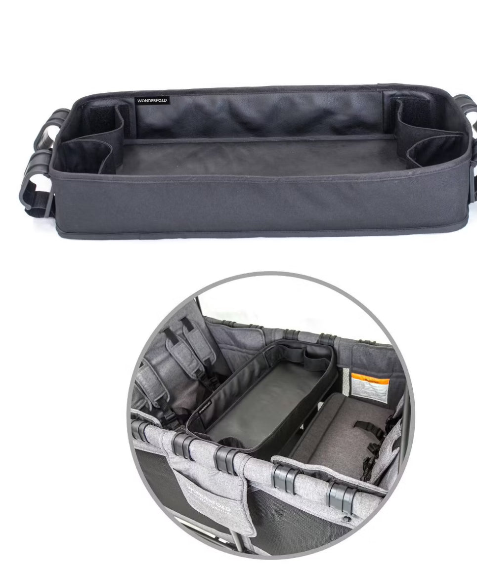 NEW WONDERFOLD W4 Elite Stroller Wagon with Snack Tray - Black