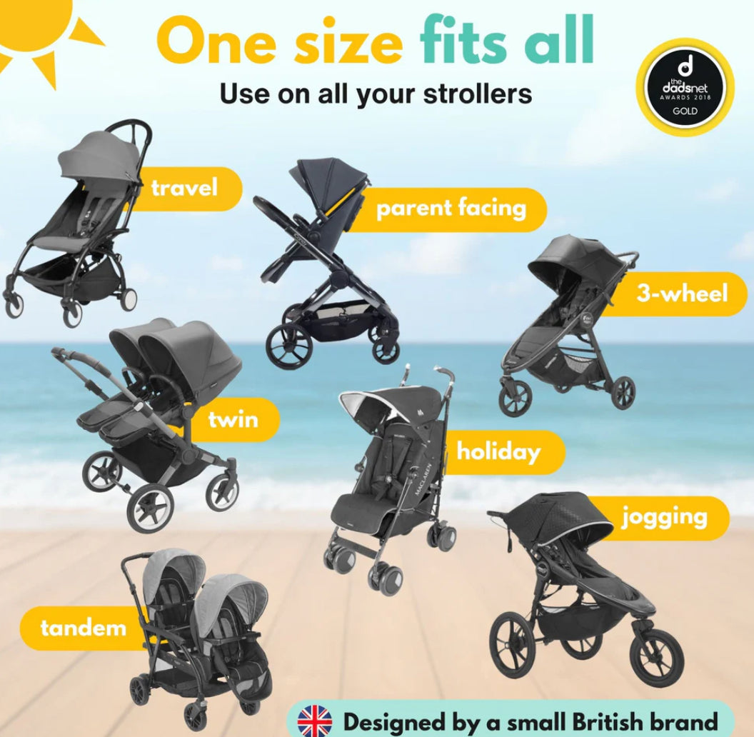 NEW SnoozeShade Plus Deluxe for Pushchairs, Buggies, & Strollers