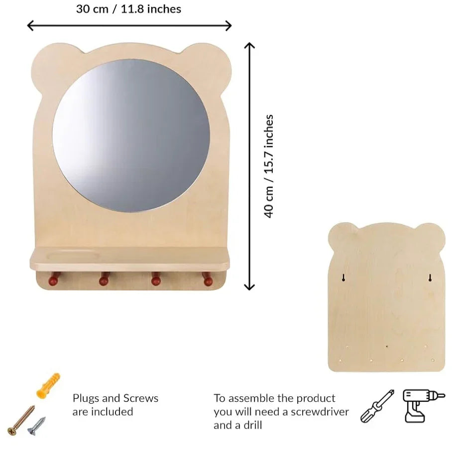 NEW ODOXIA Toddler Montessori Mirror Self Care Station