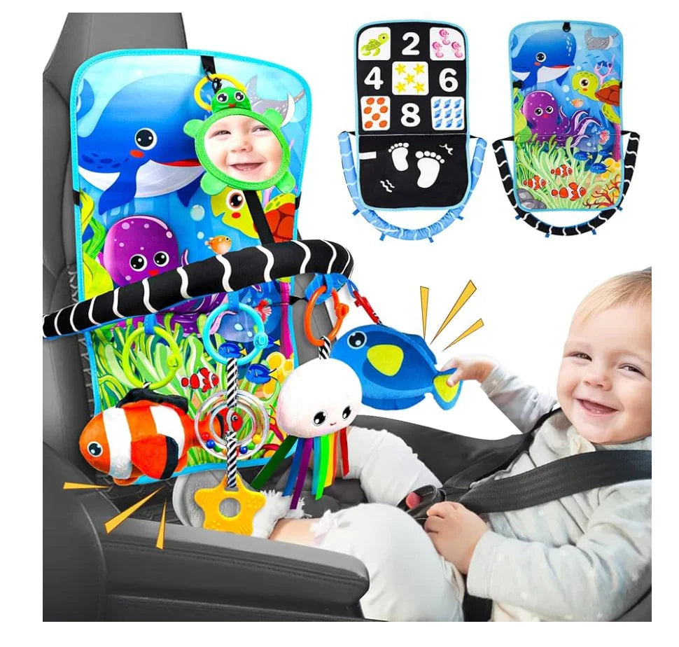 Ocean Animals Kick & Play Double Sided Car Seat Toy