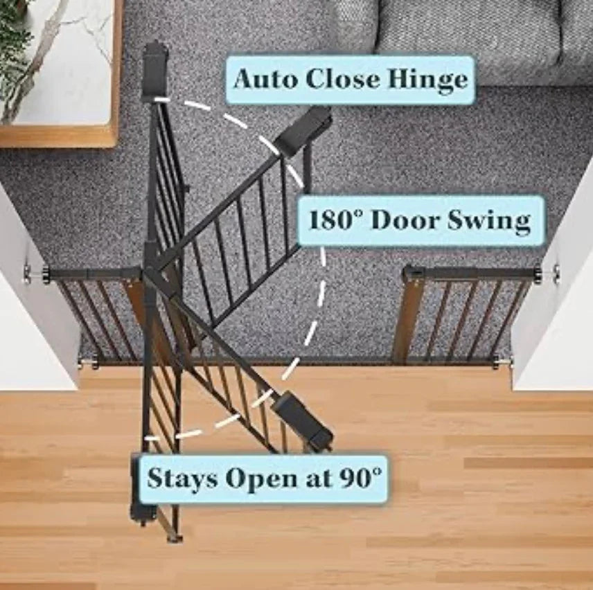 NEW InnoTruth 36" Tall Baby Safety Gate, Black 29-39.6”