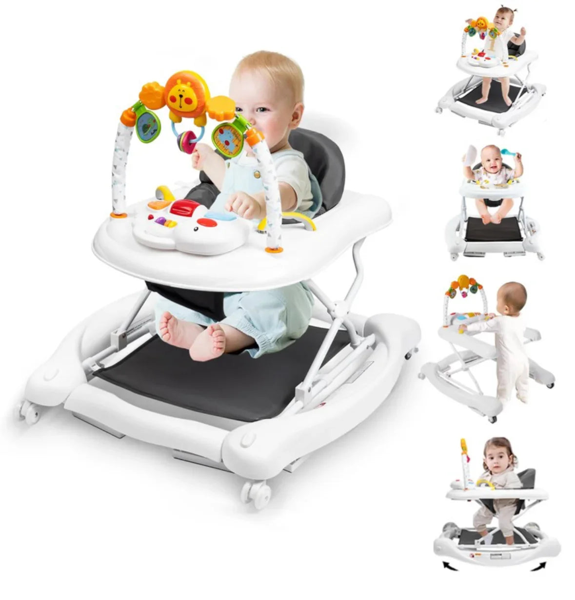 NEW Boyro 5-in-1 Baby Walker - Grey