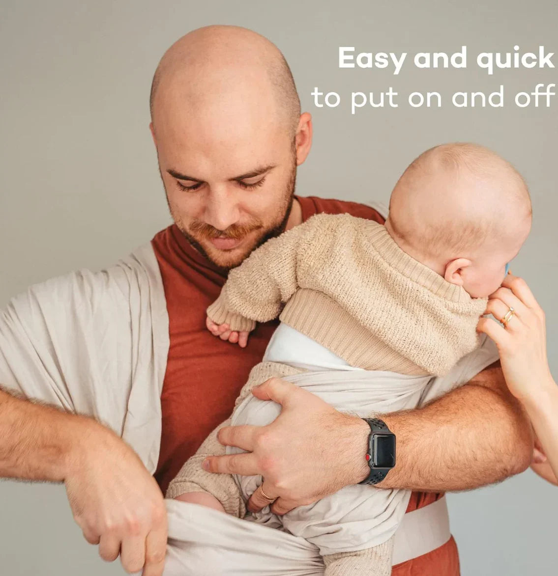 Konny Baby Carrier Wrap Summer AirMesh, Green sz M (9-44lbs)