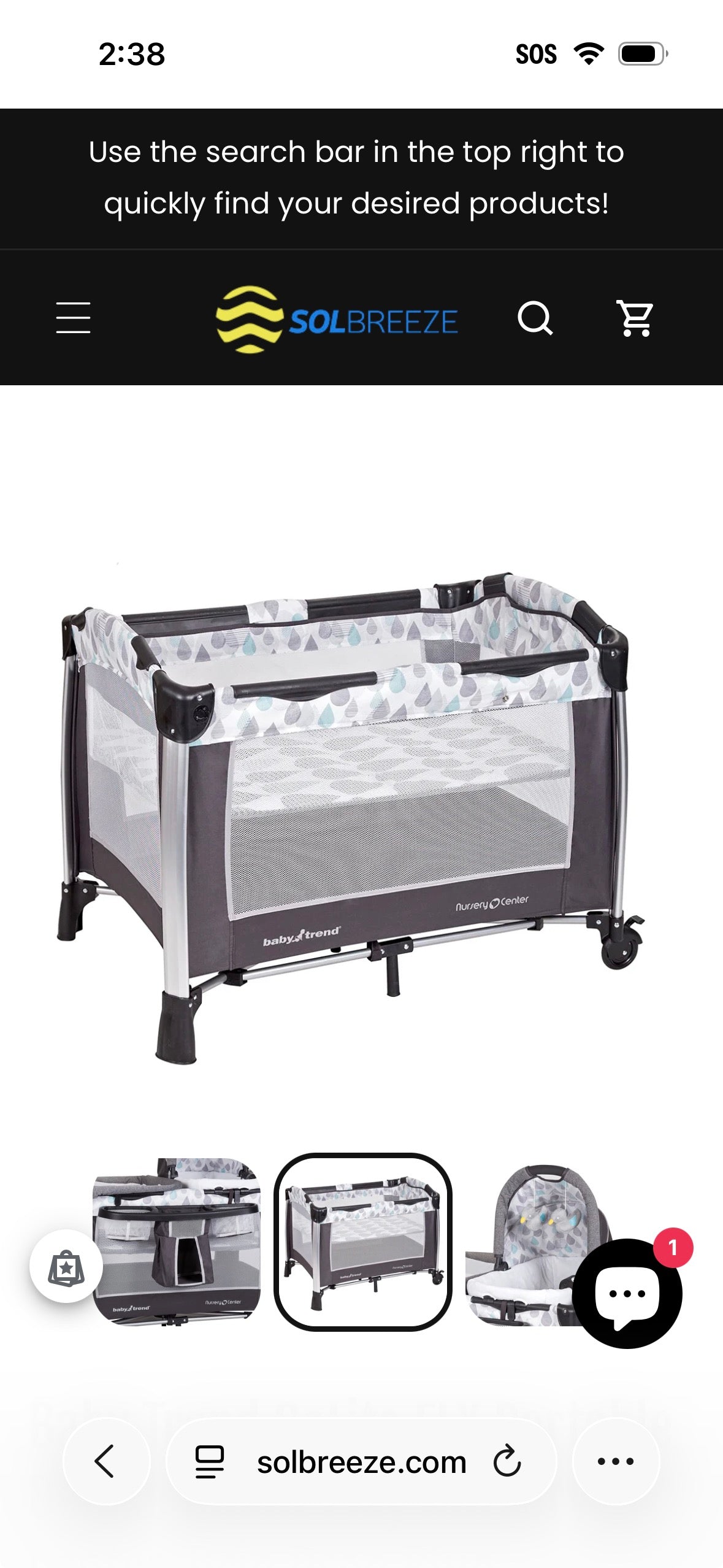 NEW Baby Trend Go Lite ELX Nursery Center Playard in Drip Drop