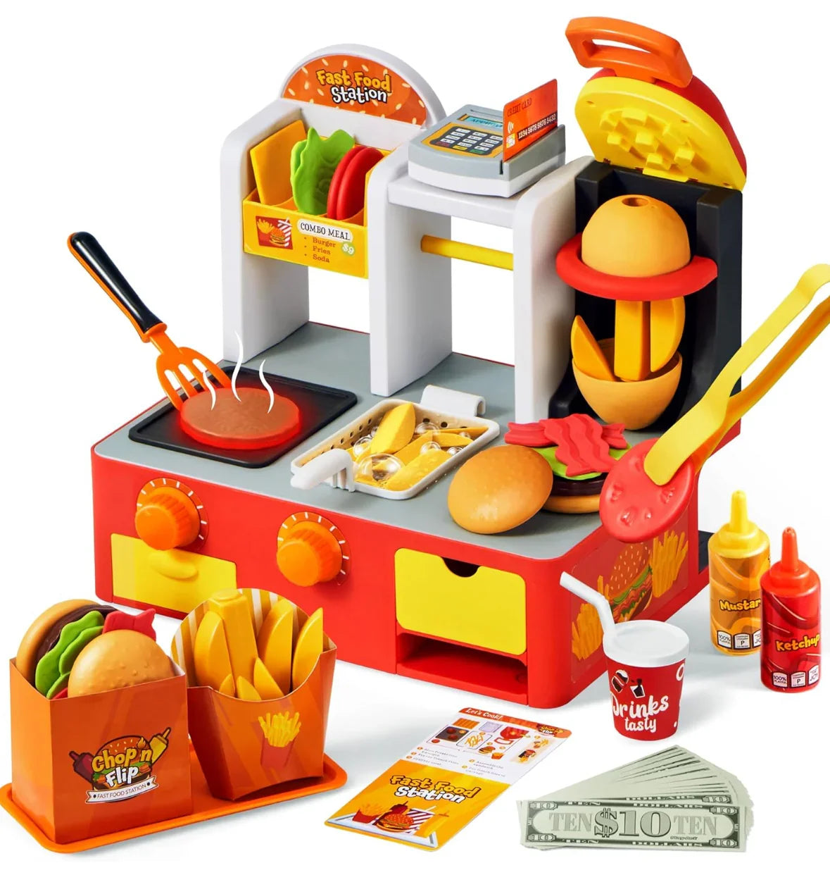 NEW Lalalark Chop 'N Flip Fast Food Station