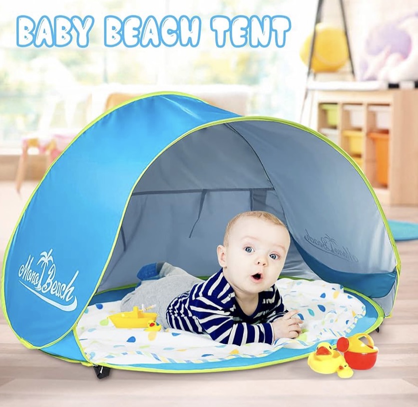 NEW Monobeach Portable Baby Tent Pop Up Sun Shelter - Blue