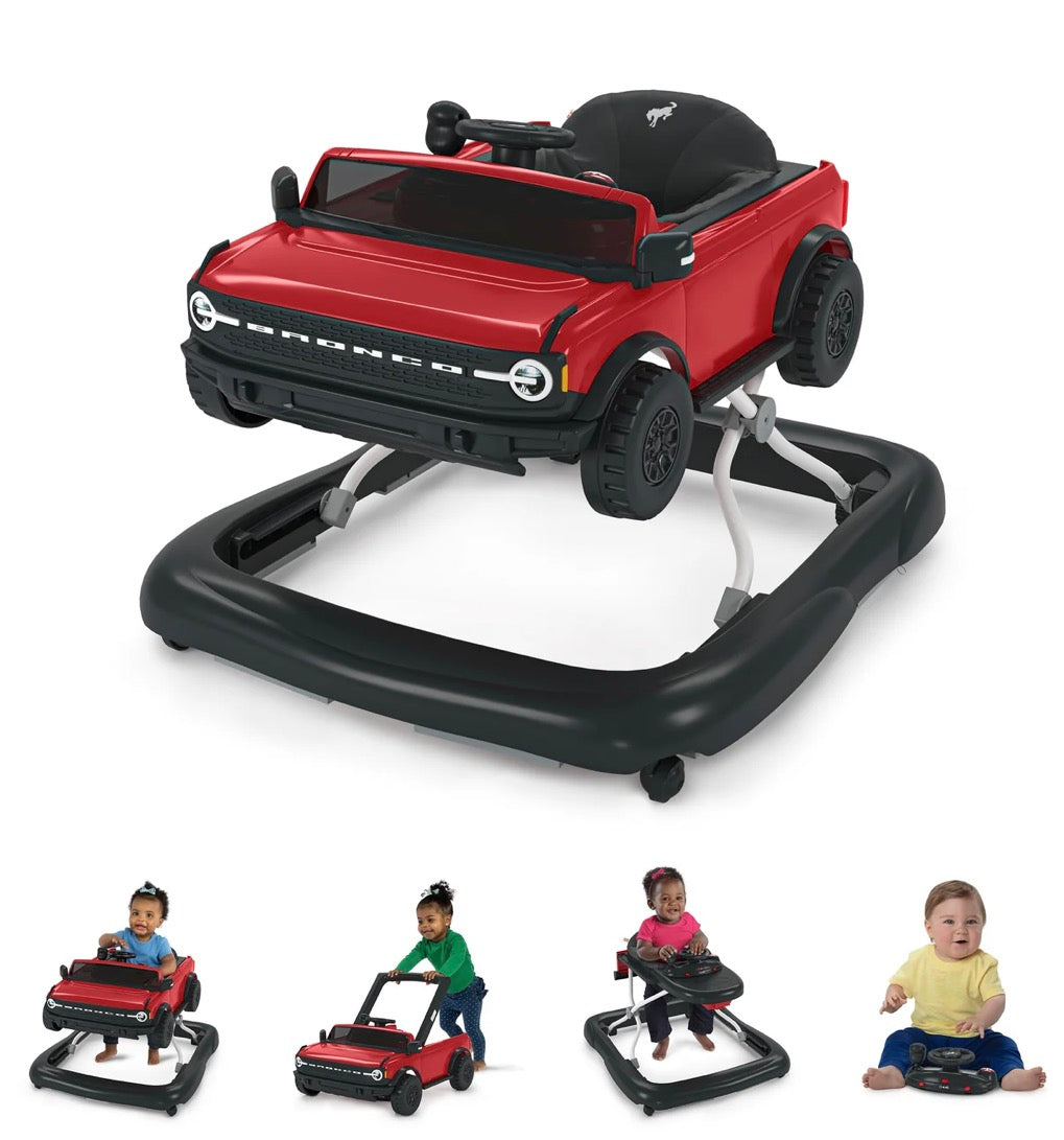 Bright Starts 4-in-1 Ford Bronco Activity Walker Red