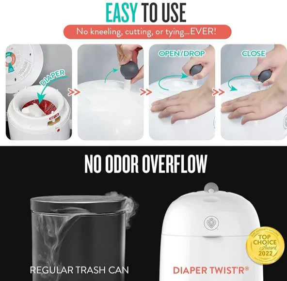 NEW Prince Lionheart Diaper Twist'r Diaper Pail