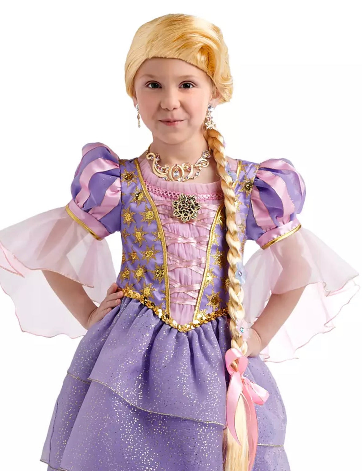 Disney Store Rapunzel Braided Costume Wig sz 3T+