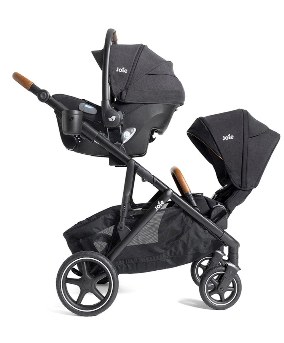 NEW Joie Chive Single to Double Stroller in Shale
