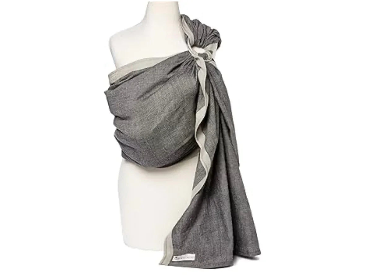 Hip Baby Wrap Ring Sling Baby Carrier in Grey 8-35lbs