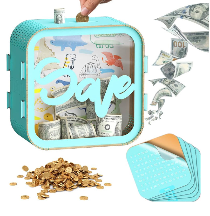 NEW Kickduck Wooden Savings Box (Dinosaur)