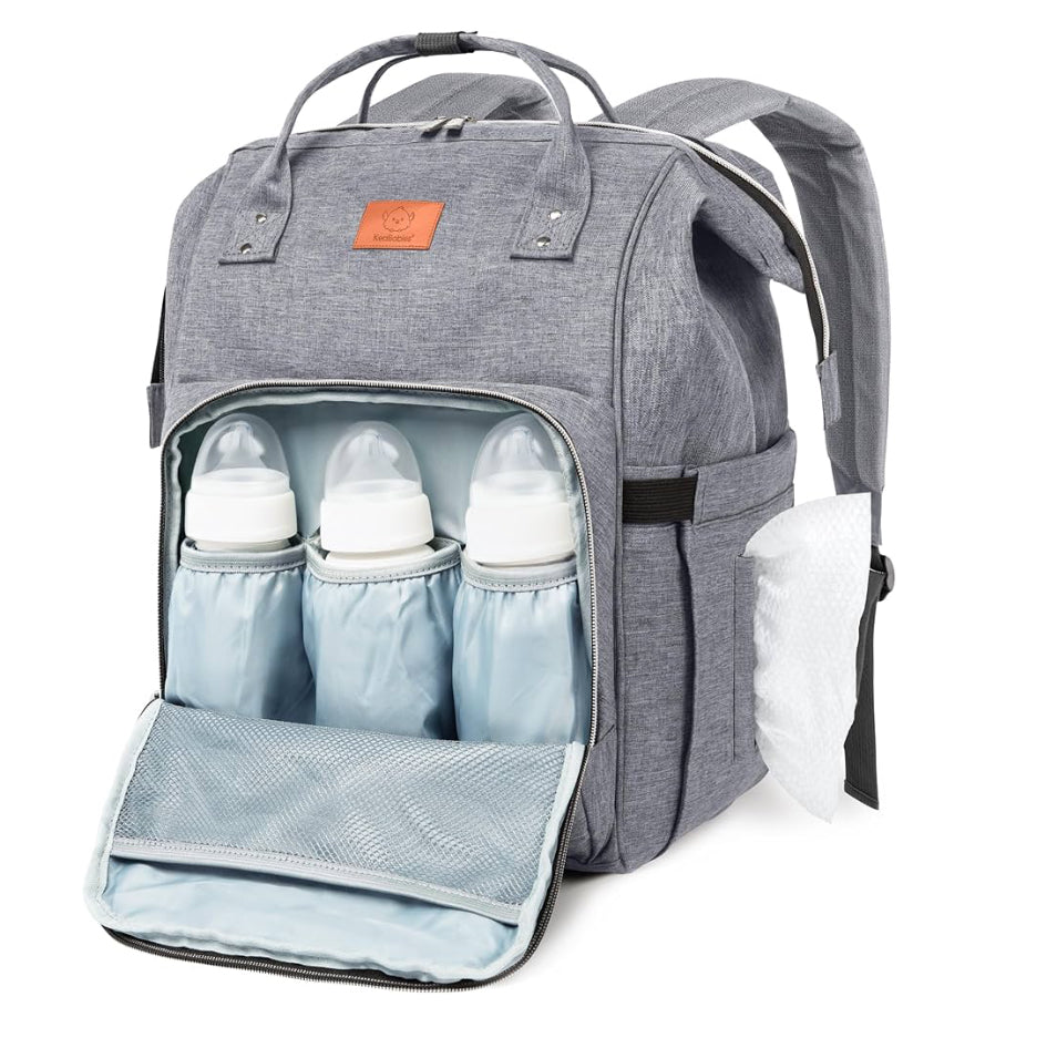 NEW KeaBabies Original Diaper Backpack Grey