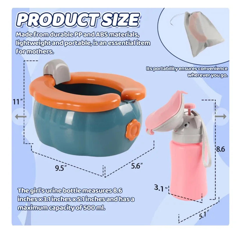 NEW LuQiBabe Travel Potty Pee Training Kit 4pc