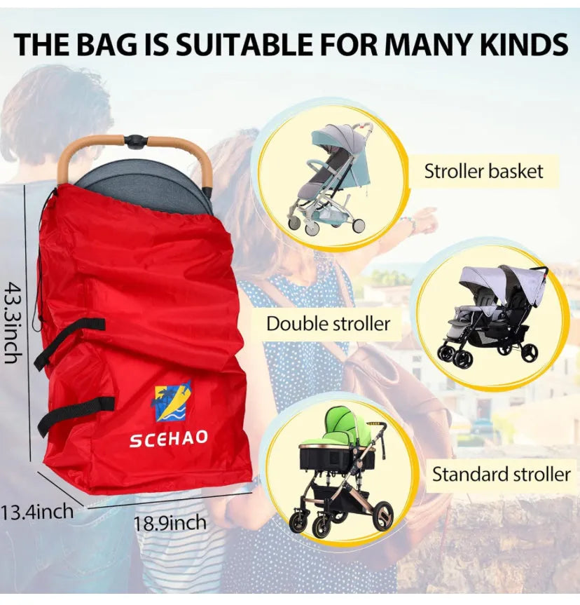 Scehao Blue Stroller Bag for Airplane - Me n Mommy To Be
