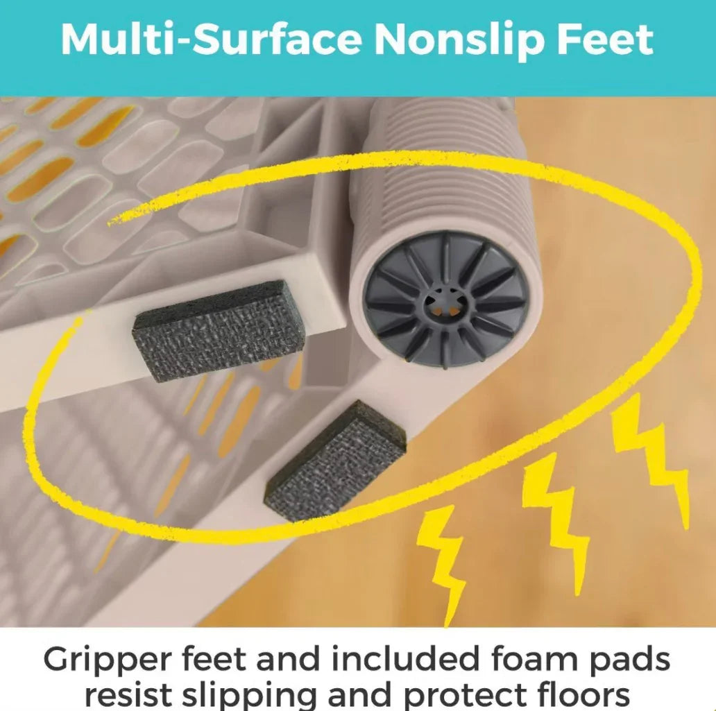 Toddleroo by North States Superyard 8-Panel Freestanding Gate Sand